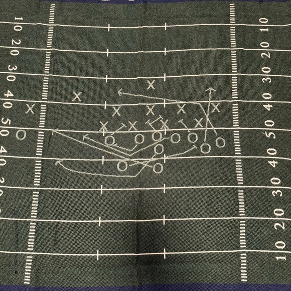 Vintage NFL Football Field Tapestry Knit Blanket w/ Fringe | Game Day Throw - Picture 3 of 6